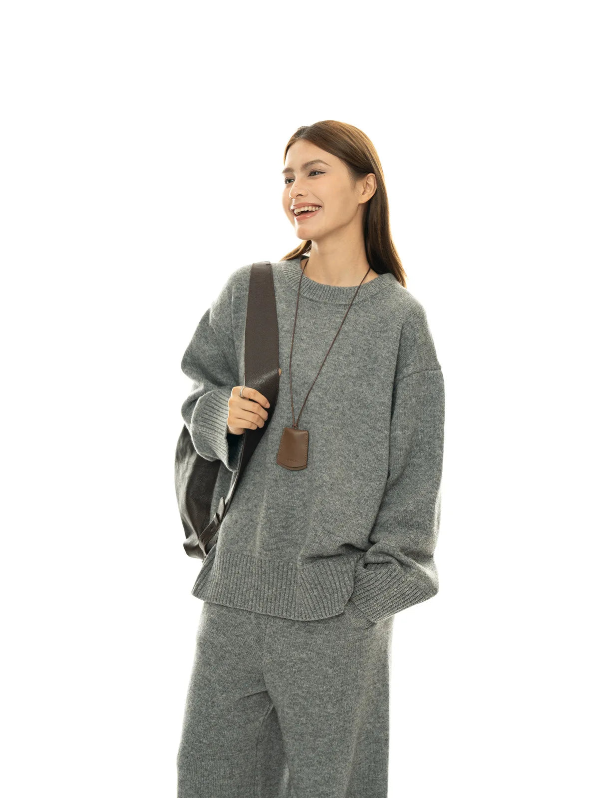 NoEnName_Null Women's Winter Splice Plush Scarf – Stylish & Cozy Casual Accessory