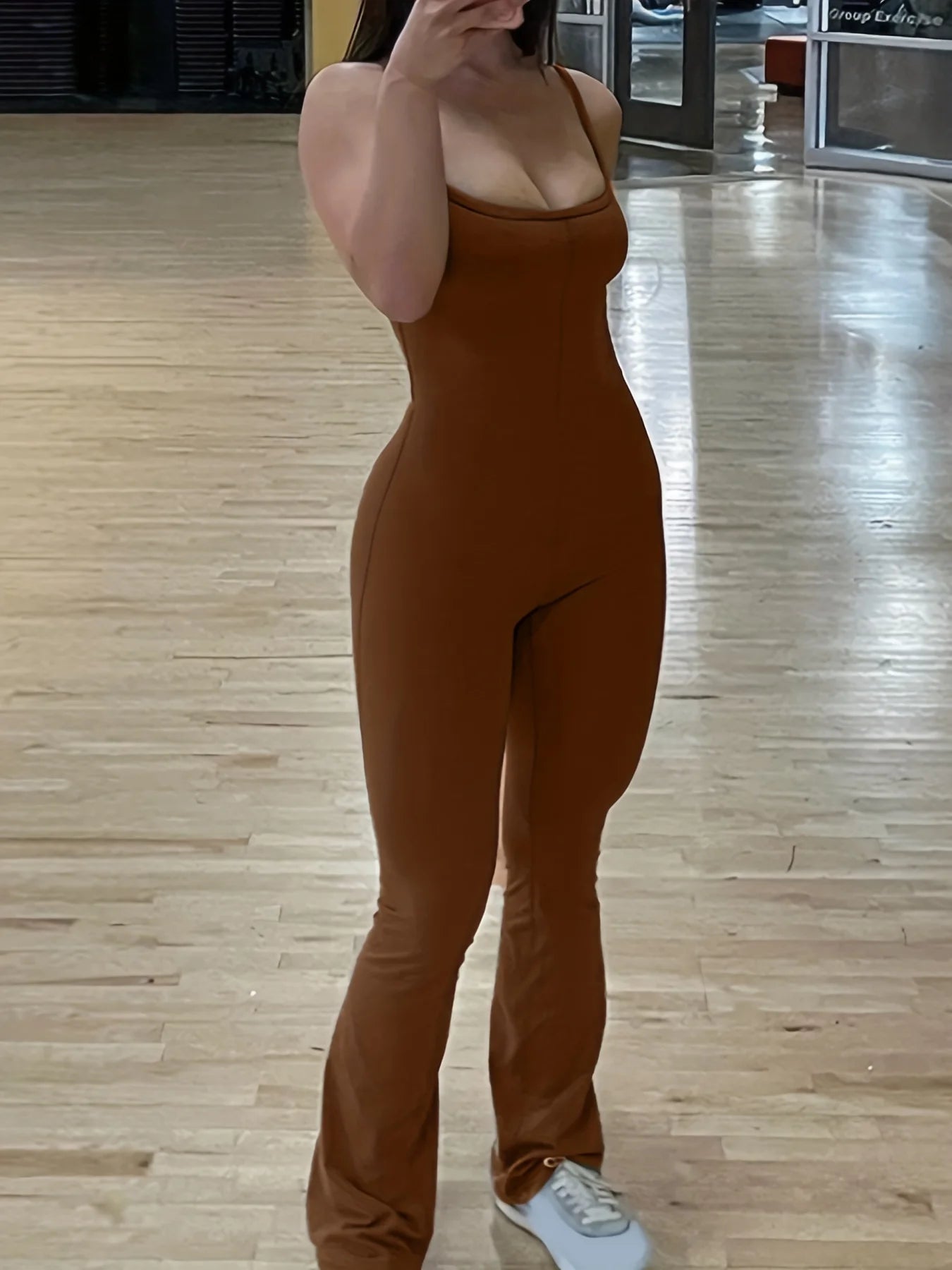 NoEnName_Null Women's Casual Solid Full-Length Jumpsuit - Spring/Summer Collection