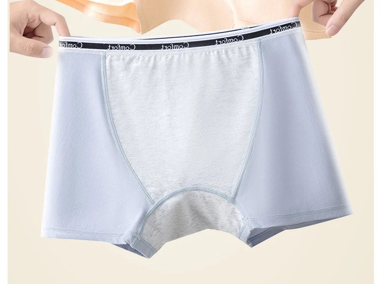 Chen Asta Women High-Rise Cotton Briefs Soft & Comfortable Solid Color Menstrual Panties