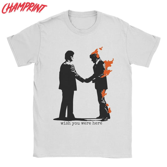 CHAMPRINT Men’s Casual Cotton Printed T-Shirt – Short Sleeve O-Neck, Available in Multiple Colors & Plus Sizes