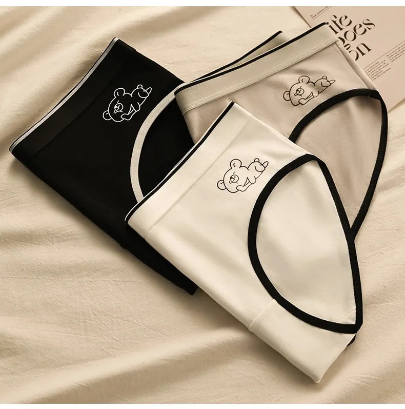 NoEnName Women's Mid-Rise Briefs - Comfortable Polyester & Spandex with Print Pattern