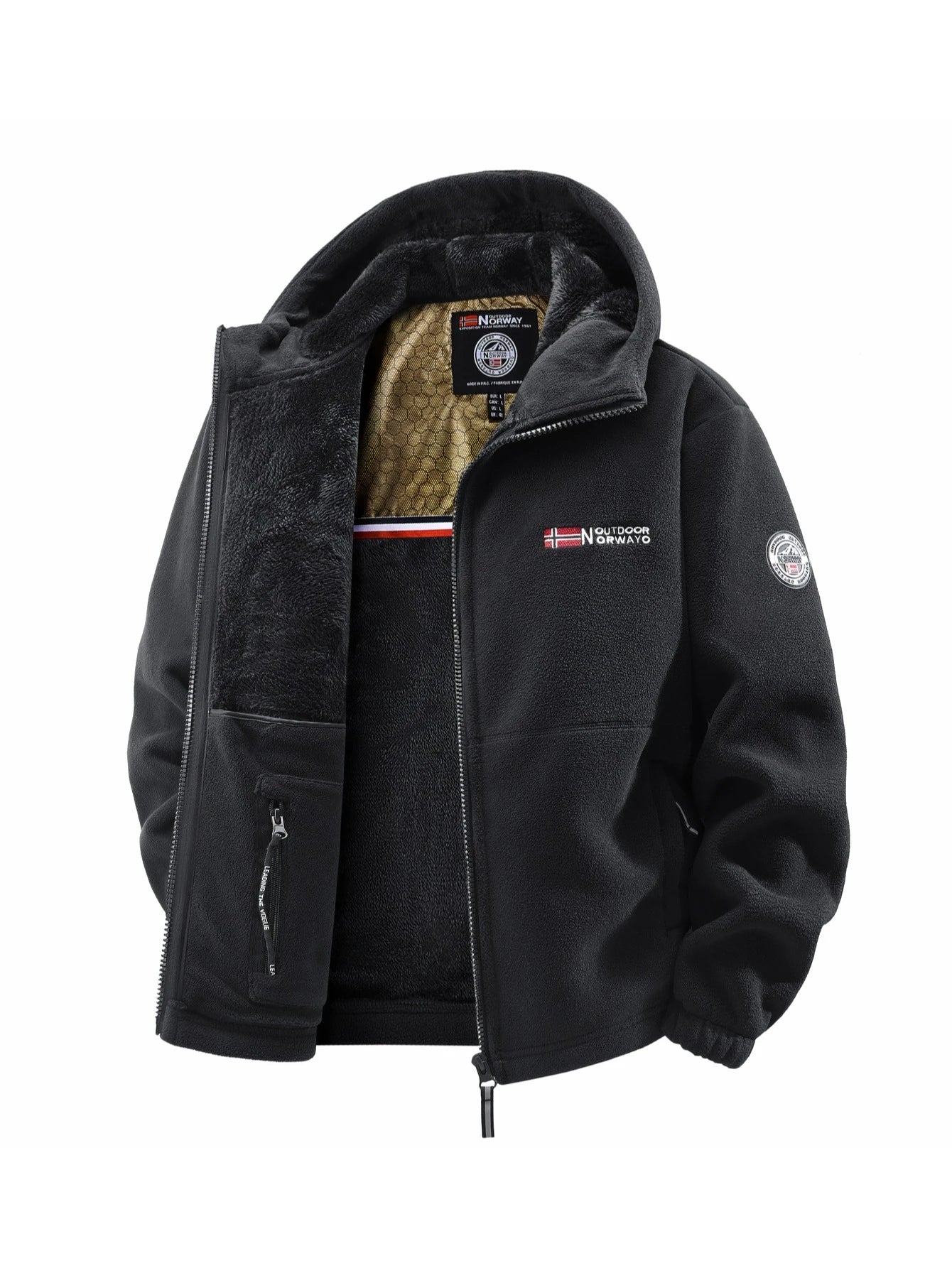 Men’s Casual Fleece Jacket – Full-Zip Outerwear for All Seasons