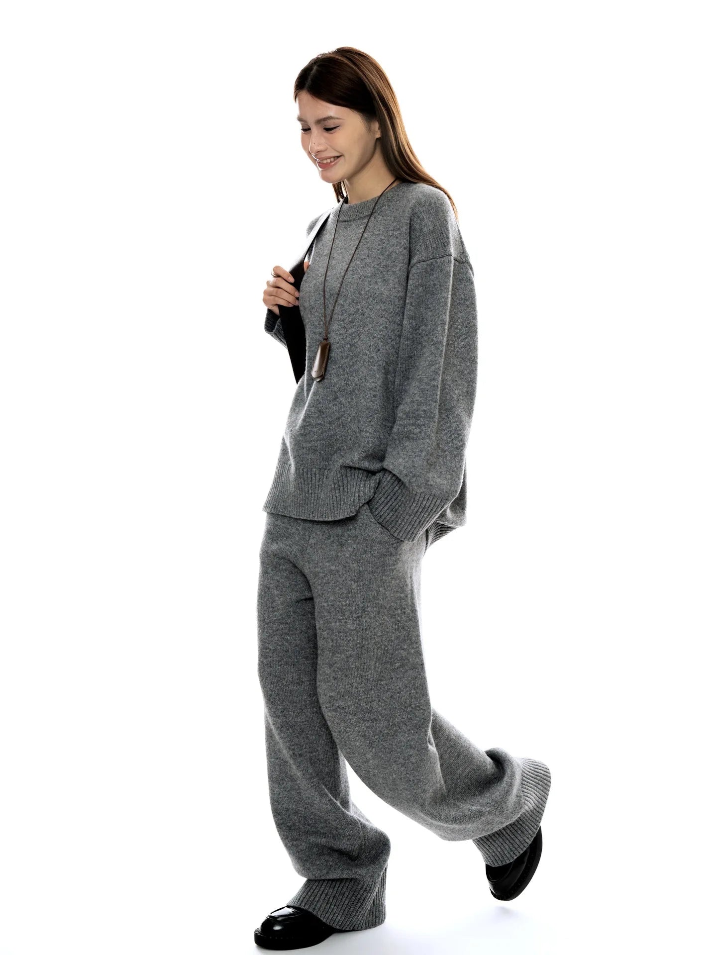 NoEnName_Null Women's Winter Splice Plush Scarf – Stylish & Cozy Casual Accessory