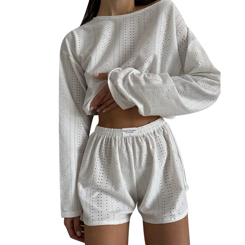 CYSAYS Women’s Casual Pullover Top with Hollow Out Details & Flare Sleeves – Summer 2024 Collection