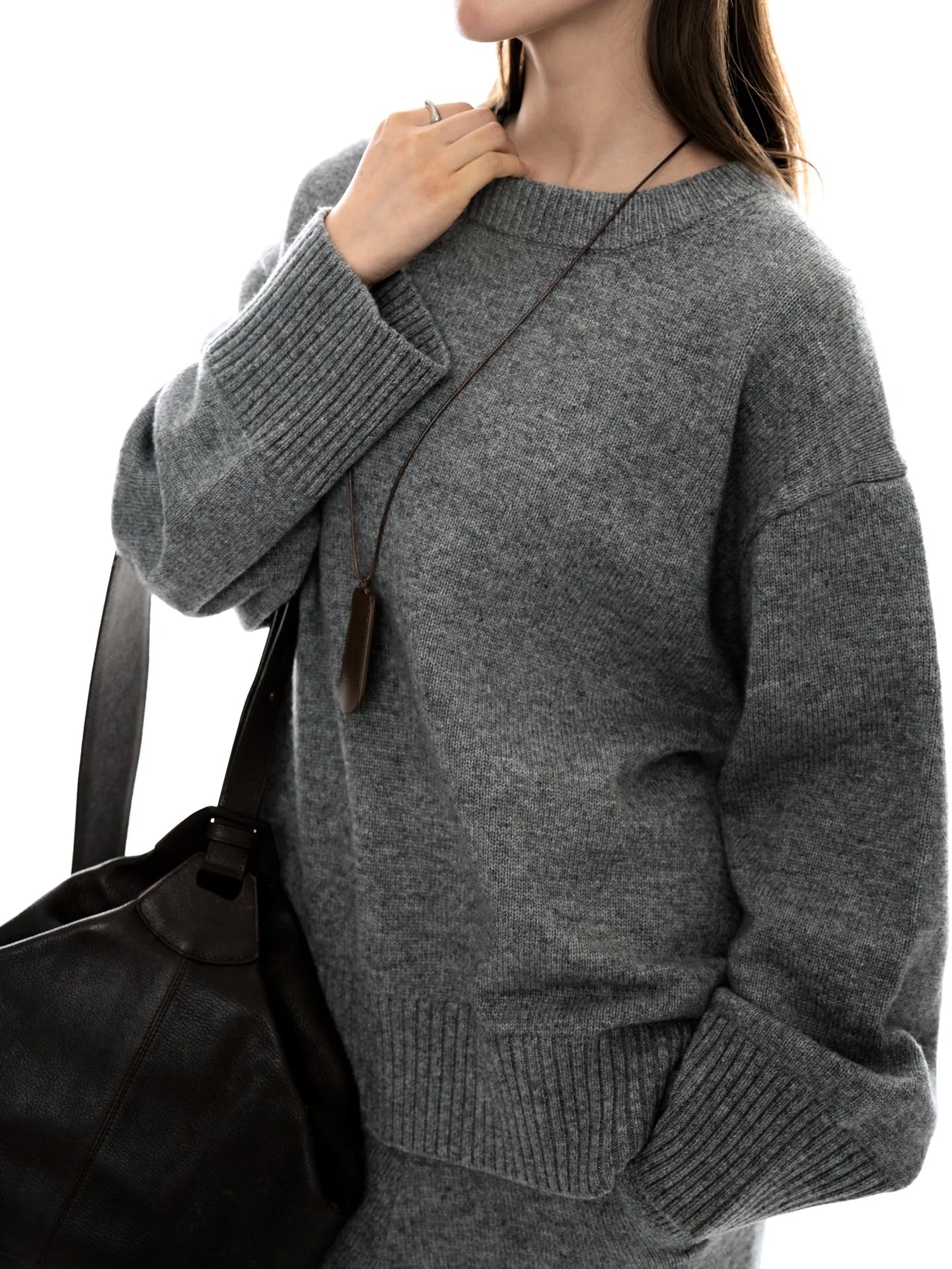 NoEnName_Null Women's Winter Splice Plush Scarf – Stylish & Cozy Casual Accessory