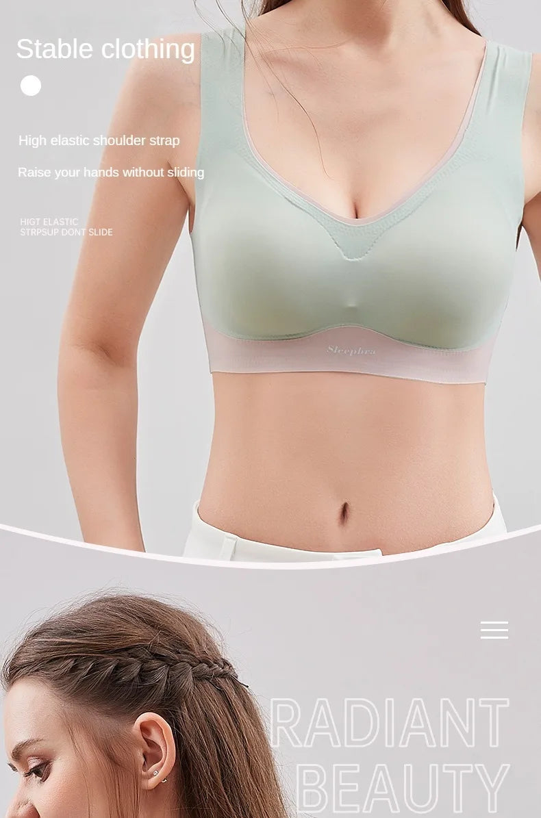 KING'S FAITH Women's Floral Push-Up Bra - Wire-Free, Front Closure, Everyday Comfort