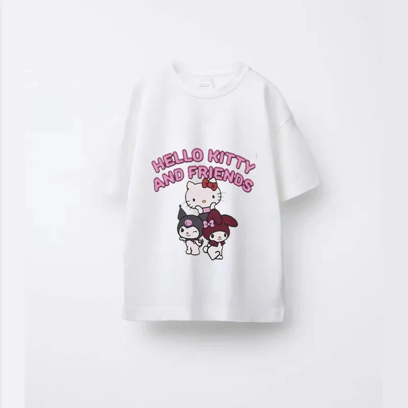 Disney Girls' Cartoon Knit Tee – Casual Summer Top for Ages 7–13