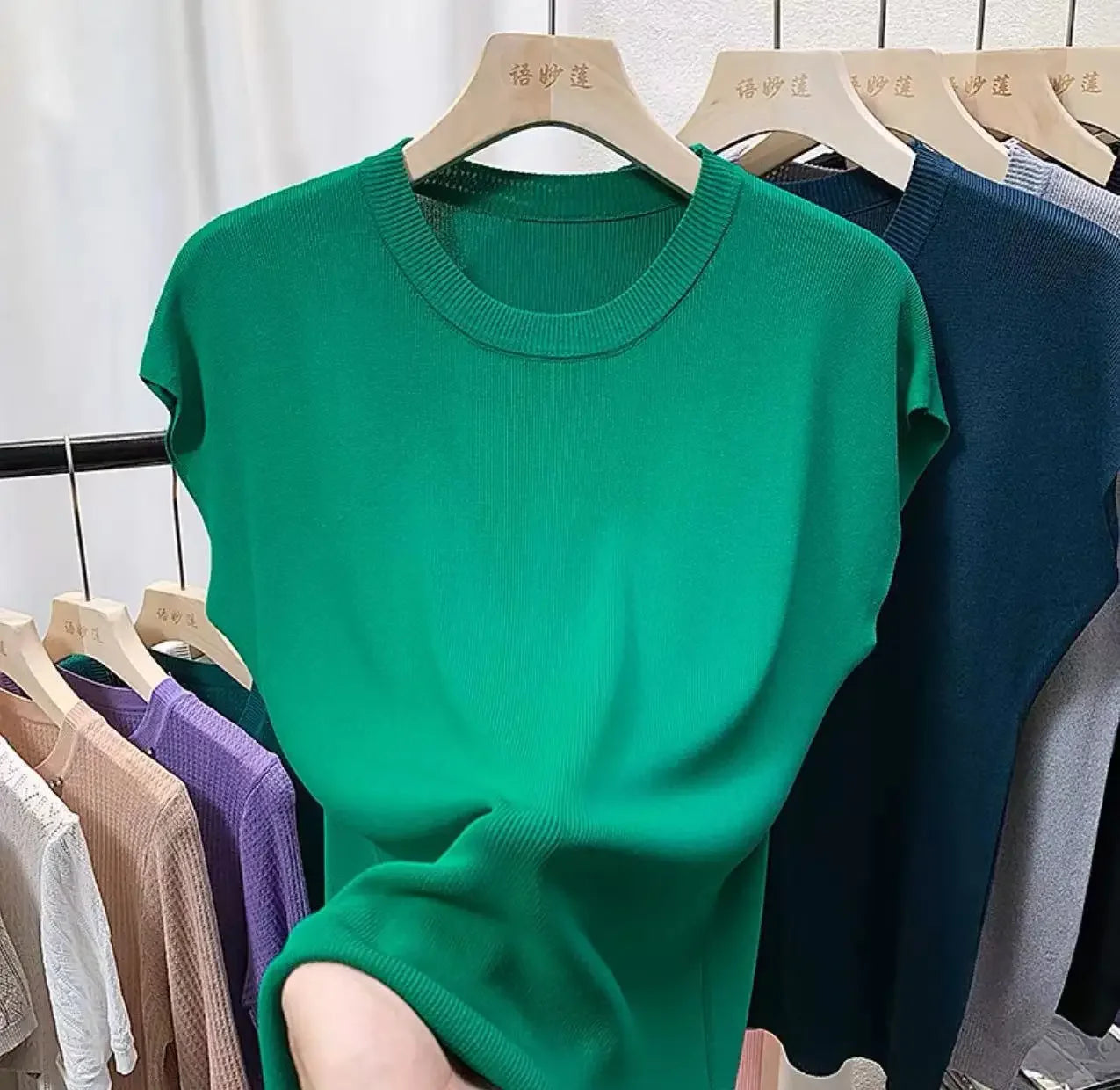 Women's Summer Casual Sleeveless O-Neck Tee ZX1615 by NoEnName_Null