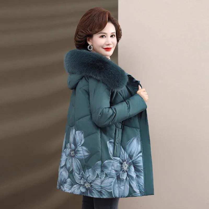 Vintage Striped Hooded Long Coat for Women – Button & Pockets, Autumn/Winter Fashion