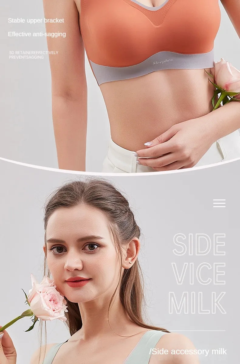 KING'S FAITH Women's Floral Push-Up Bra - Wire-Free, Front Closure, Everyday Comfort