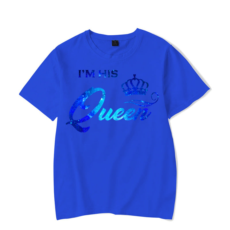 WGTD WISH Funny Animal Print Casual T-Shirt for Women – Summer Couples Matching Tee