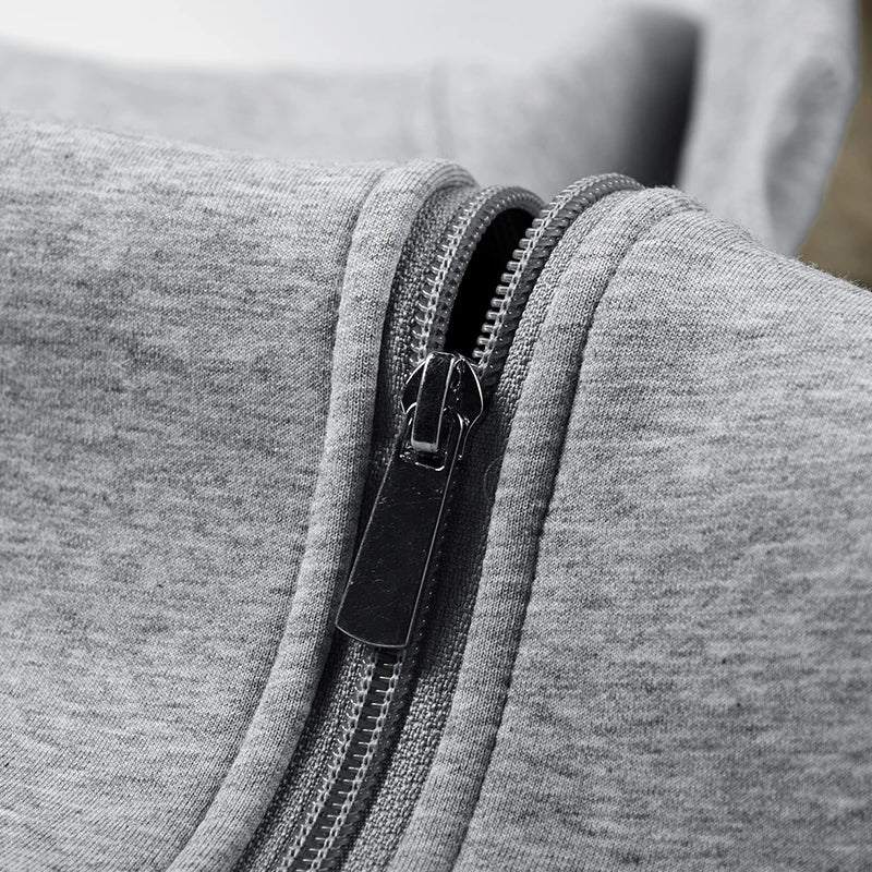 UNION ARMY Men’s Thick Hooded Sweatshirt with Zipper - Casual Sportswear, Regular Fit, Winter-Ready