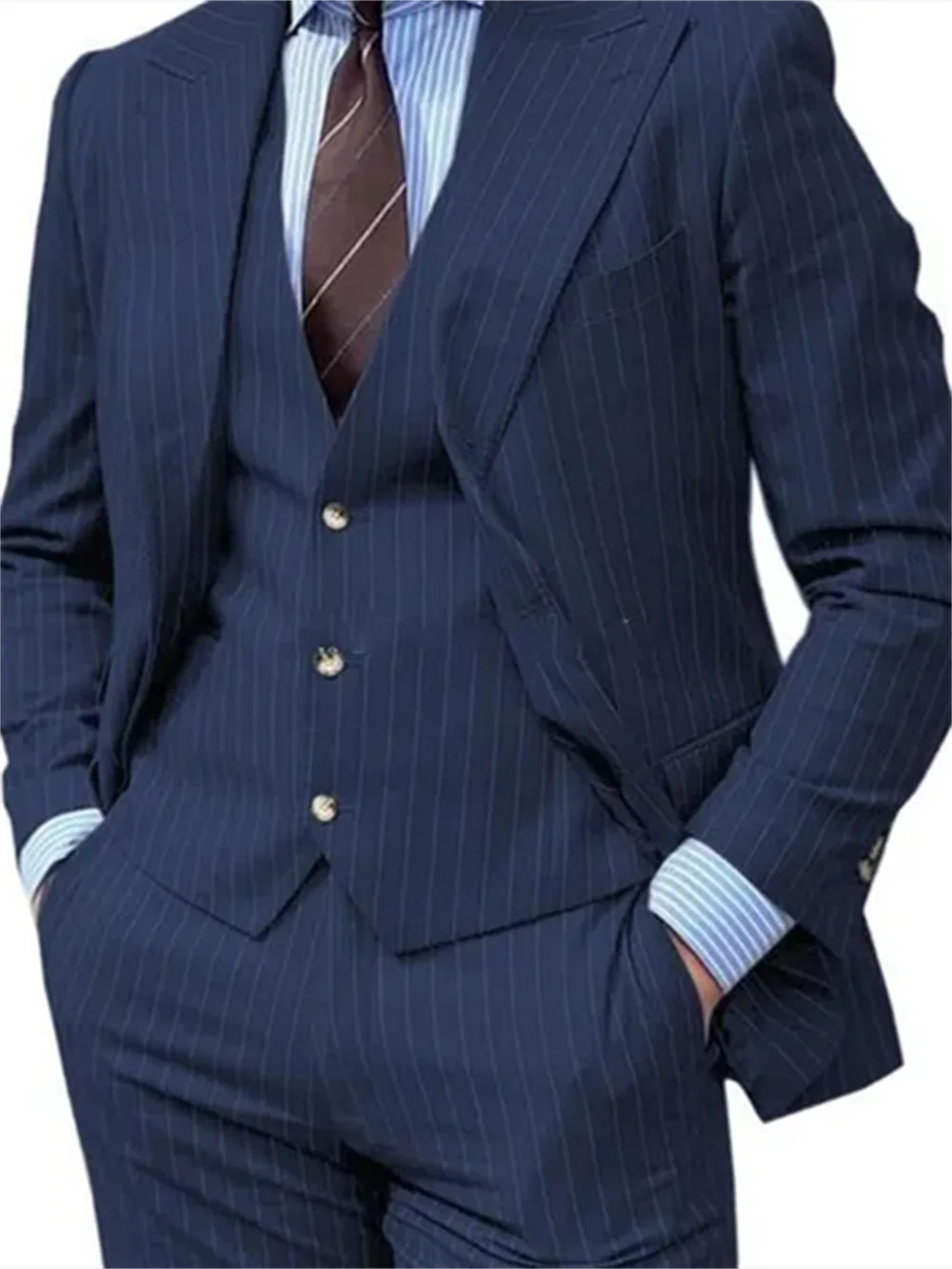 Smart Casual Men's Suit - Premium Cotton & Wool Blend for Business Attire