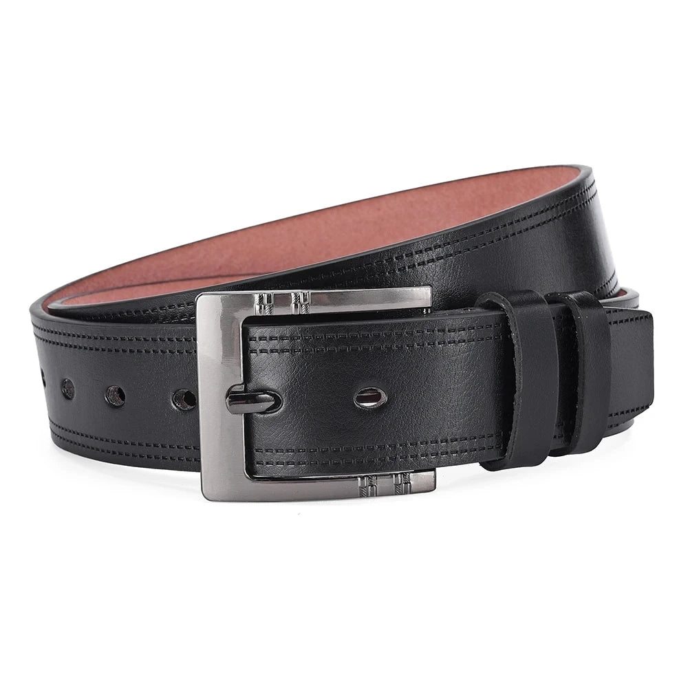 NoEnName_Null Casual PU Belt for Men - Adjustable, Durable, Stylish Accessory