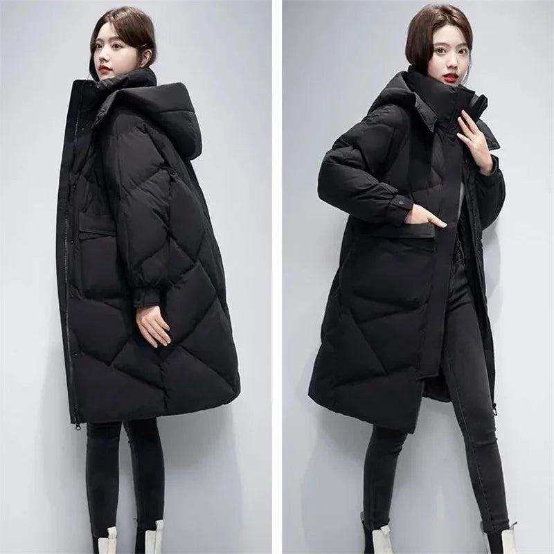 Women’s Hooded Winter Jacket - Warm & Stylish
