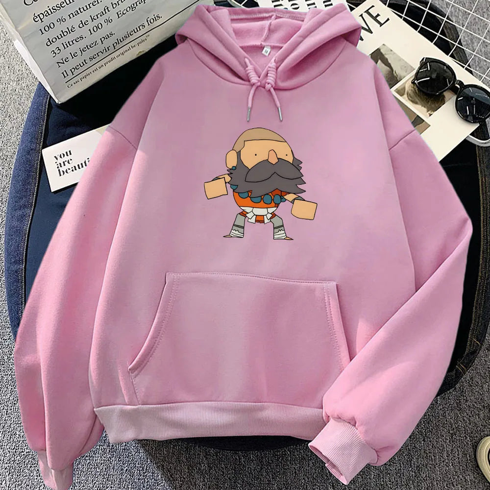 Women's Cute Cartoon-Printed Hooded Pullover Sweatshirt by Beiletong - Autumn/Winter