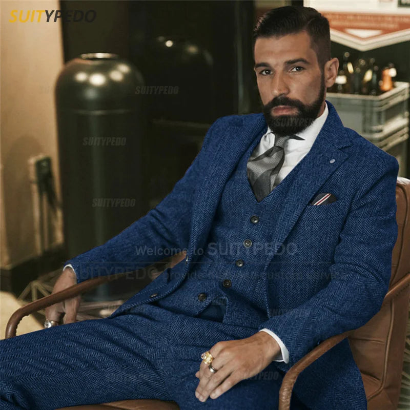 TPSAADE Men’s Smart Casual 2-Piece Suit – Stylish Wedding Jacket & Pant Set