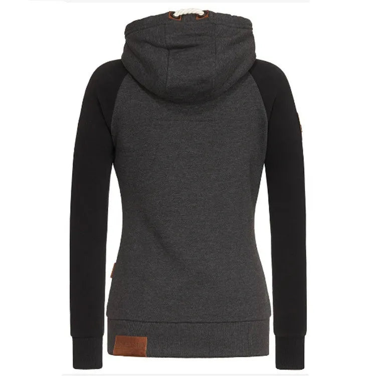 Btsukimi Women's Slim Fit Hooded Zip-Up Sweatshirt - Casual Spring & Autumn Jacket