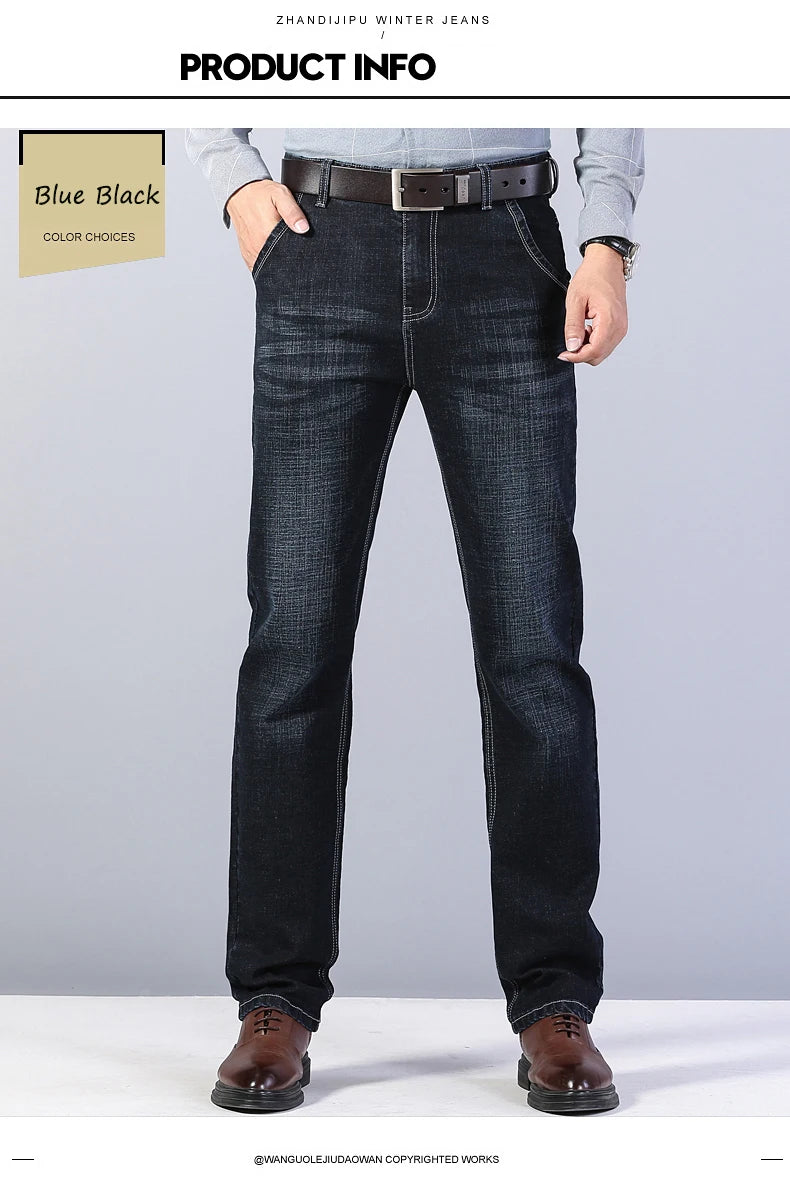 Odinokov Men’s Casual Straight-Leg Denim Jeans - Durable & Stylish