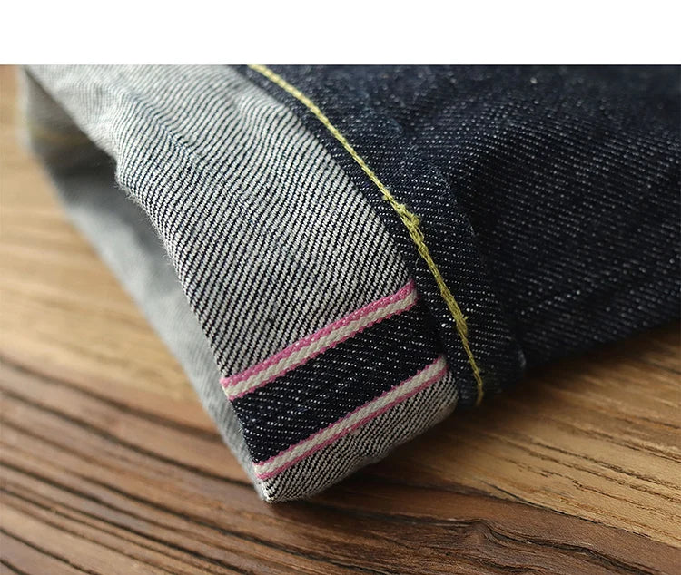 Iceupsnow Men’s Vintage High-Waist Loose Fit Plaid Denim Jeans - Full-Length Straight-Leg for Winter