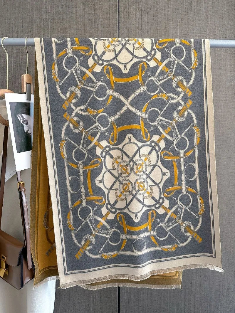 Jane Deiune Women’s Winter Warm Printed Scarf & Shawl – Stylish and Cozy Winter Accessory