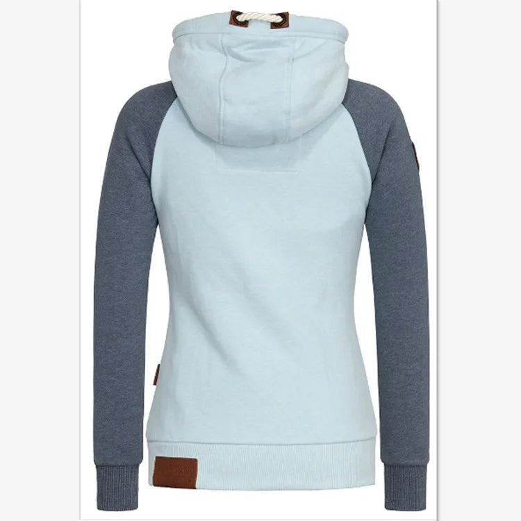 Btsukimi Women's Slim Fit Hooded Zip-Up Sweatshirt - Casual Spring & Autumn Jacket
