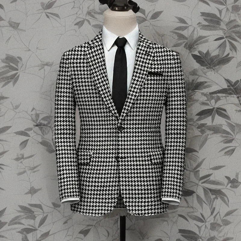 MENTEOLA Men's England Style Business Suit - Polyester & Rayon Blend, Skinny Fit