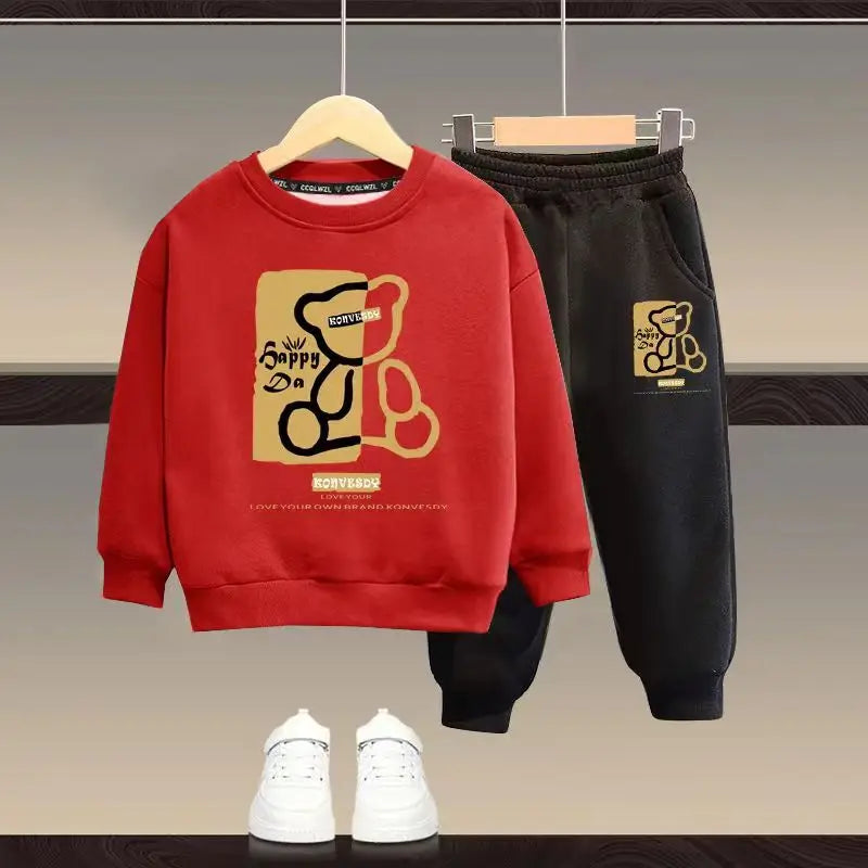 NoEnName_Null Boys' Cartoon Print Pullover Coat & Set for Kids (Ages 7-13Y)