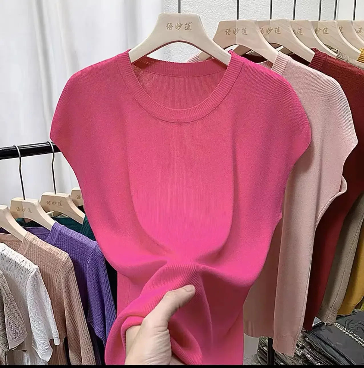 Women's Summer Casual Sleeveless O-Neck Tee ZX1615 by NoEnName_Null