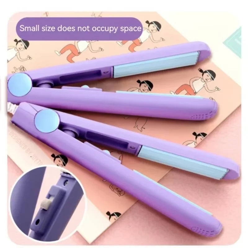 Curly Hair Styling and Straightening Comb Even Heat Distribution No Damage To Hair Styling Clips ands  Mini Hair Straightening Irons