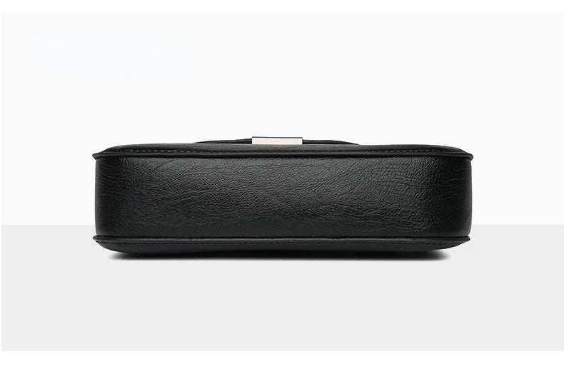 NoEnName_Null PU Shoulder Bag for Women – Soft Square Design with Interior Compartments