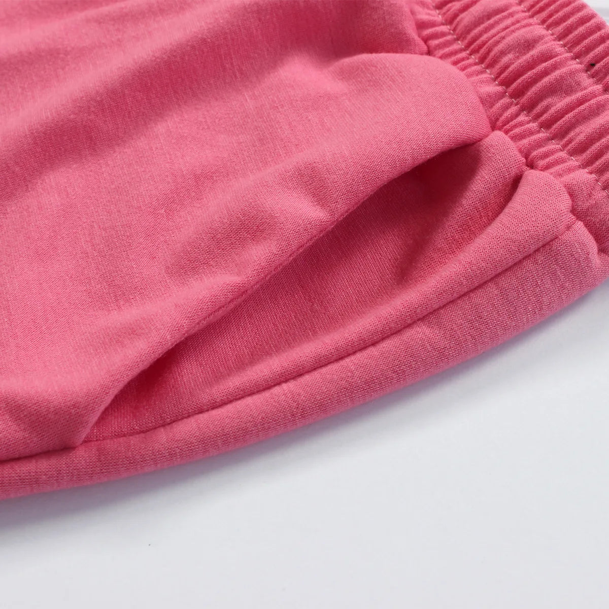 Kontturi Streetwear Women's Autumn/Winter Hooded Zip-Up Set with Ankle-Length Pants