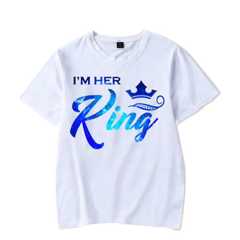 WGTD WISH Funny Animal Print Casual T-Shirt for Women – Summer Couples Matching Tee