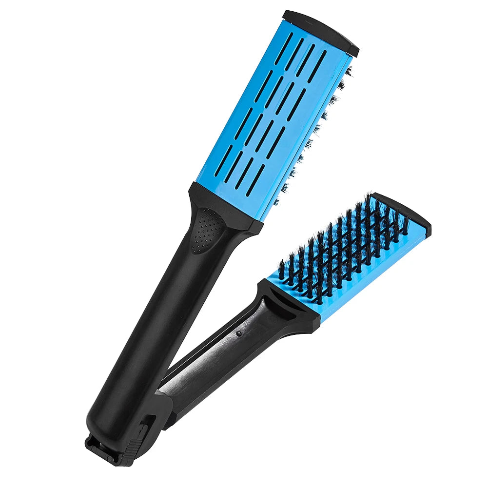 Hair Straightener Comb – Plastic Detangling Brush for Wet & Dry Hair