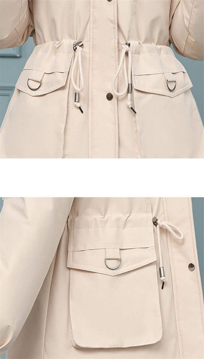 Women's Thick Hooded Winter Jacket - Warm & Stylish