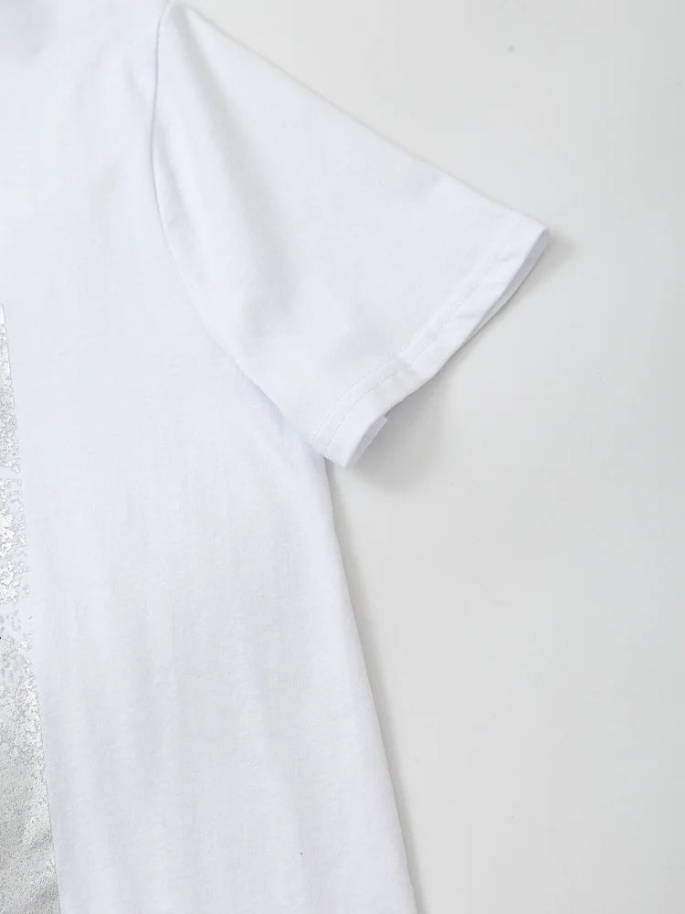 A sexy and stylish solid color tee for women made with high-stretch polyester spandex blend