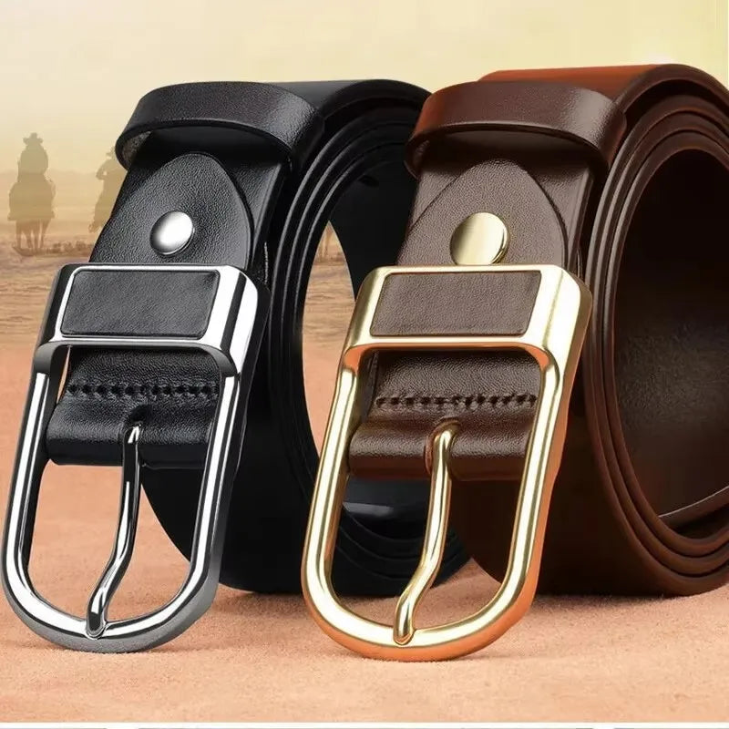 NoEnName_Null Casual PU Belt for Men - Adjustable, Durable, Stylish Accessory