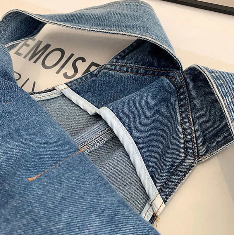 MEXZT Women's Ankle-Length Streetwear Jumpsuit - Loose Fit Wide Leg Pants