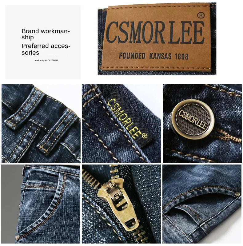 NoEnName_Null Slim Fit Mid-Waist Pencil Pants - Light Sand Wash Jeans for Men