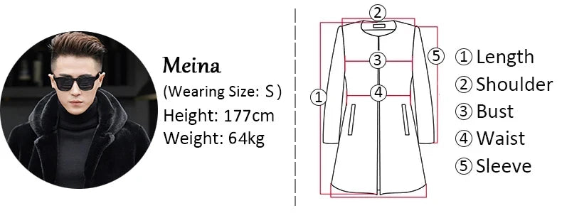 Mauroicardi Men’s Casual Leopard Faux Fur Winter Coat - Single-Breasted, Long-Length with Pockets