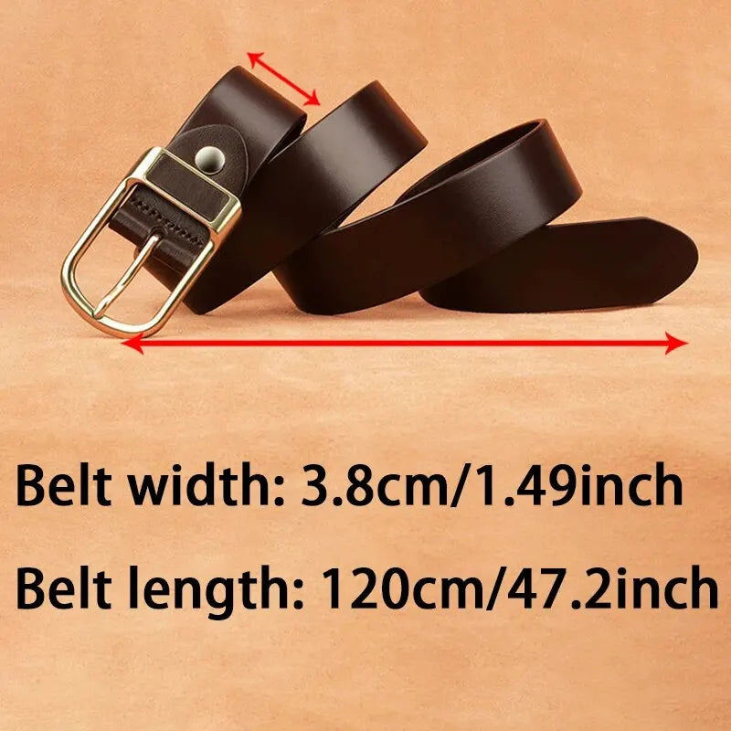 NoEnName_Null Casual PU Belt for Men - Adjustable, Durable, Stylish Accessory