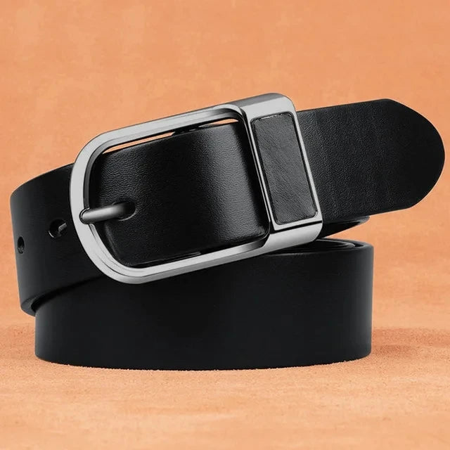 NoEnName_Null Casual PU Belt for Men - Adjustable, Durable, Stylish Accessory