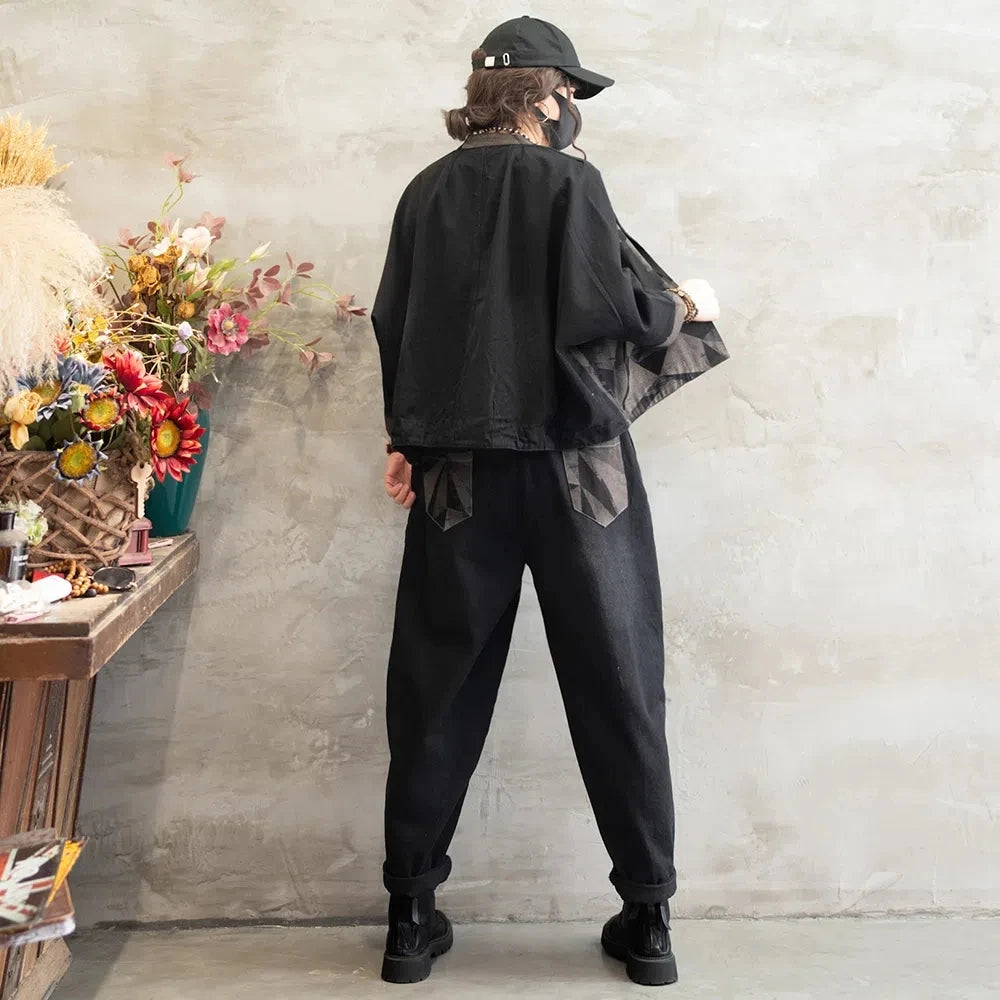 Stylish Denim Jacket Suit for Office Ladies