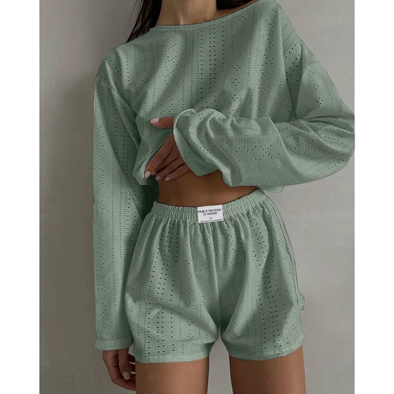 CYSAYS Women’s Casual Pullover Top with Hollow Out Details & Flare Sleeves – Summer 2024 Collection