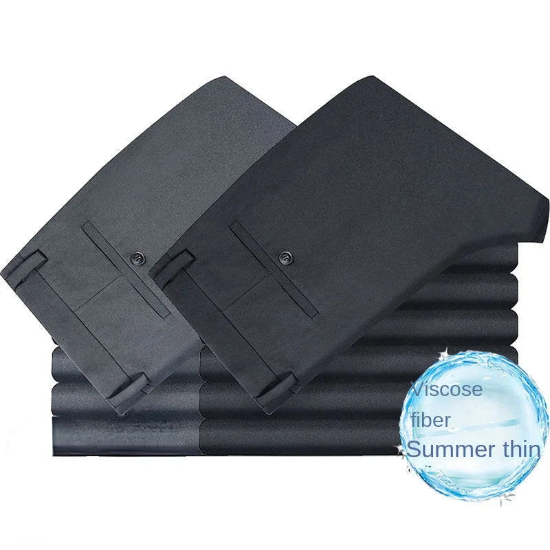 NoEnName_Null Men’s Casual Suit Pants – Summer Office Collection