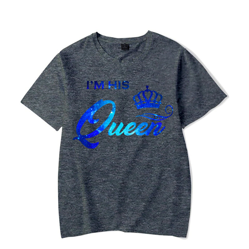 WGTD WISH Funny Animal Print Casual T-Shirt for Women – Summer Couples Matching Tee