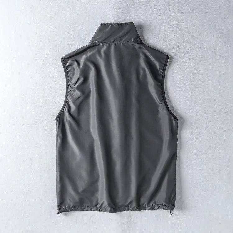 Men's Summer Thin Sport Qui Dry Vest Outdoor Casual Breathable Sun Protection f Sve Open Cardigan Tank Top