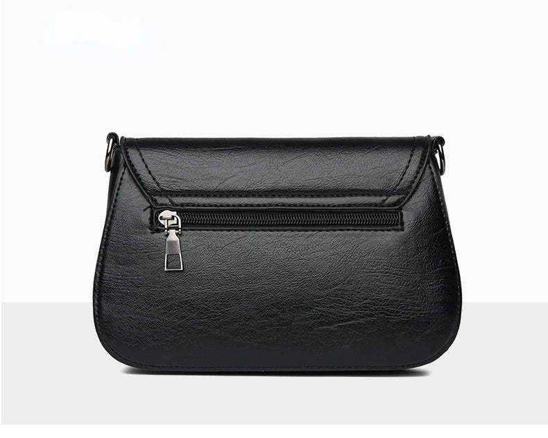 NoEnName_Null PU Shoulder Bag for Women – Soft Square Design with Interior Compartments