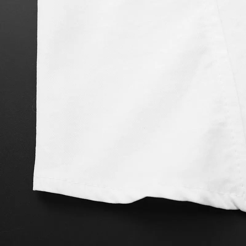 VYTB Women's Slim Fit Button-Up Tee – Turn-Down Collar, Short Sleeve, Summer Club Style