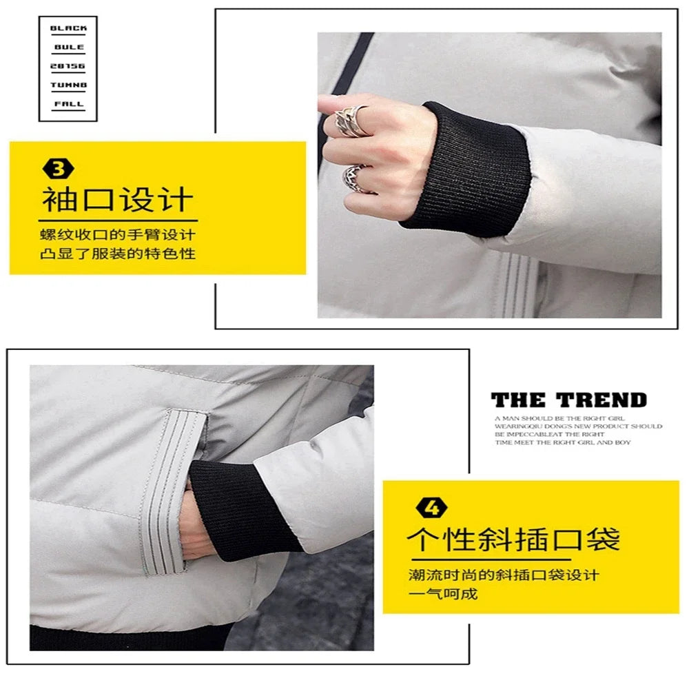 NoEnName_Null Casual Cotton Turtleneck Zip-Up Jacket for Men - Lightweight Spring/Summer Outerwear